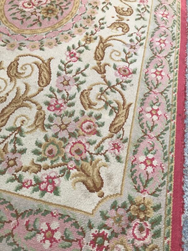 Carpet old French Aubusson knotted 175 X 256 CM