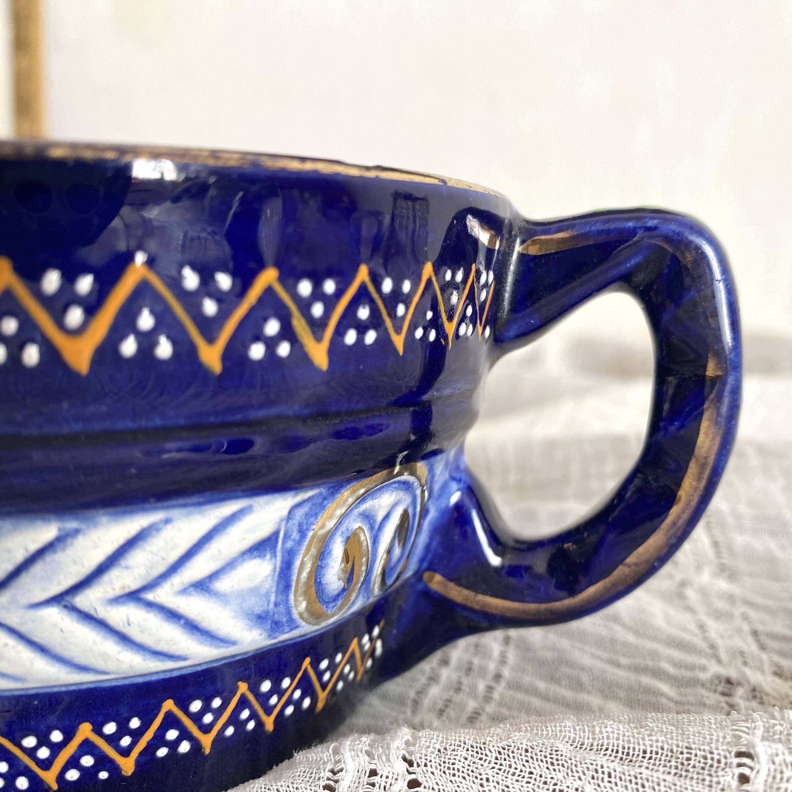 Large HB Quimper cup with saucer