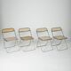 Set of 4 Plia chairs by Giancarlo Piretti for Castelli / Anonima Castelli, 1960s