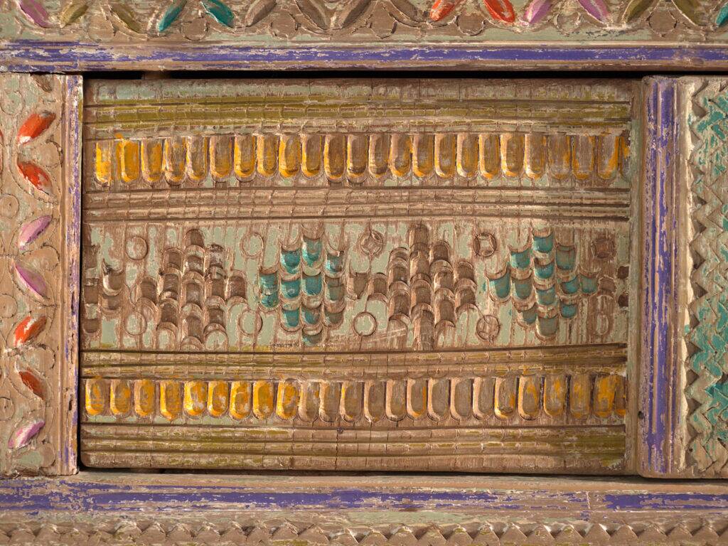 Antique buffet painted in pine wood – Xinjiang, circa 1930