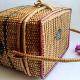 Old rattan suitcase