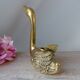 Vintage Solid Brass Swan Bird Figurine