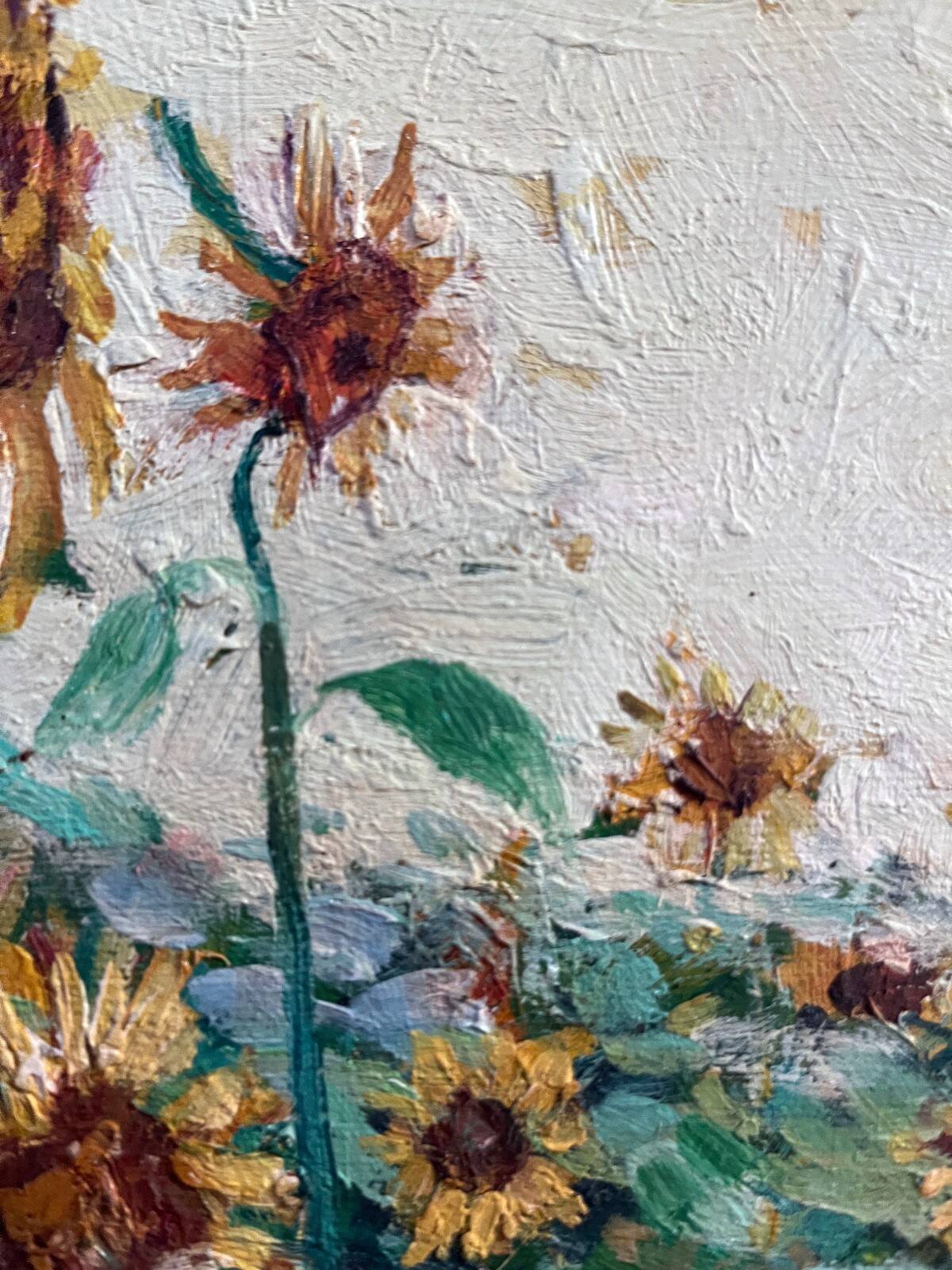 Tableau HST "Sunflower Fields" signed + frame