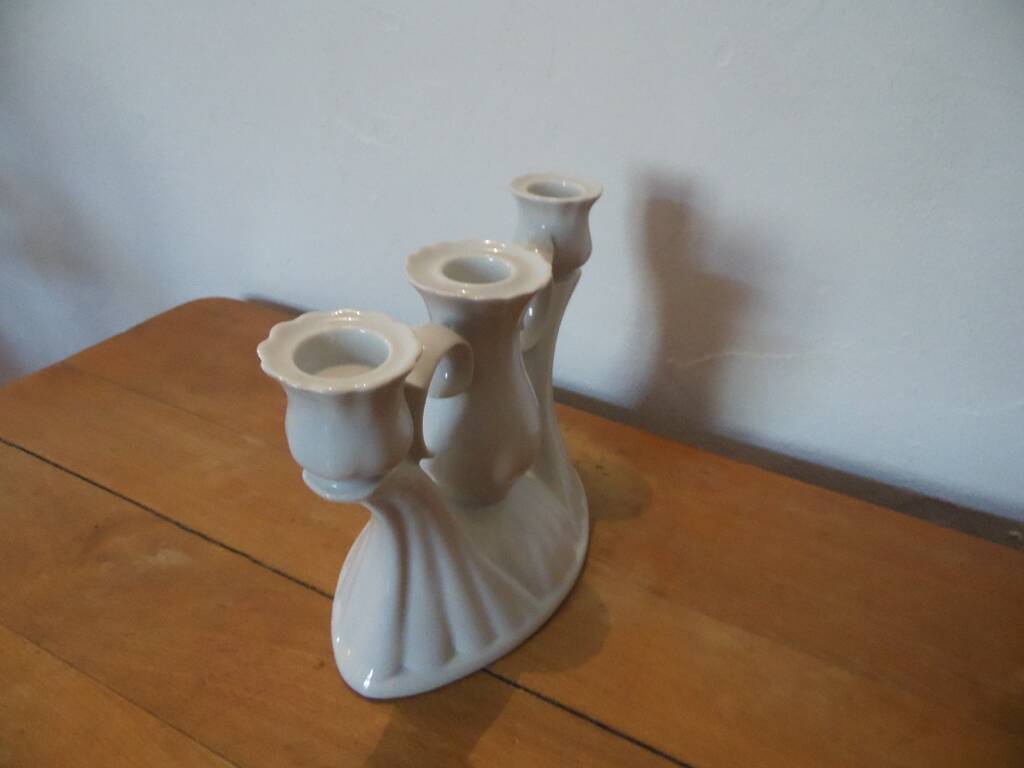 White ceramic candlestick