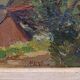 Antique oil painting on cardboard, signed Alfred Lalanne