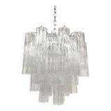 Clear “tronchi” murano glass chandelier d50