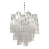 Lustre en verre de murano transparent « tronchi » d50