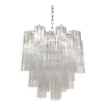 Clear “tronchi” murano glass chandelier d50