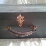 Old large cardboard suitcase