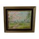 Table oil on vintage panel 1950