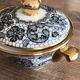 Limoges sugar bowl hand-painted Le Tallec x Rochas Paris vintage 1950s