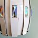 Scandinavian pendant light in metal and prismatic glass, Werner Schou, 1960-70