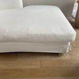 Méridienne en coton blanc Karma