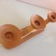Three-tete Scandinavian/vintage 60-70 wooden chandelier