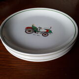 Lot de 4 assiettes plates "moulin des loups"