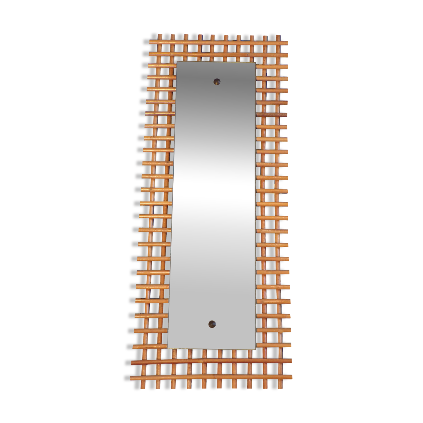 Vintage rattan mirror