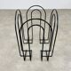 Postmodern magazine rack 80s black metal vintage memphis