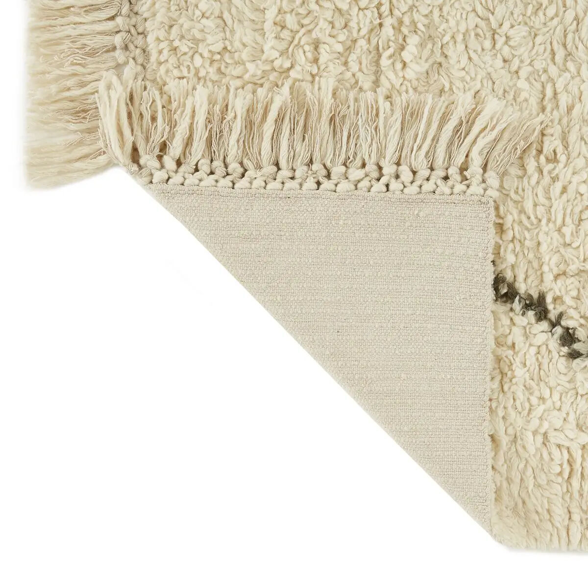 Berber carpet ecru and black