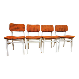 Set of 4 Scandinavian chairs 1970
