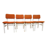 Lot de 4 chaises scandinaves 1970