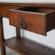 Antique French Rustic Farmhouse Oak Side Table, 19th Century