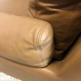 Vintage leather living room set by Edelhard Harlis for Mobilier International, California 1955