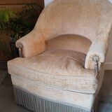 Velvet toadstool armchair