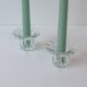 Vintage 1980s Reims-Style Glass Candle Holders