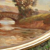 Oil on art deco panel