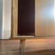 Large vintage Scandinavian wardrobe with two sliding doors.