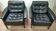 Pair of leather chairs Danish