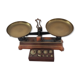 Antique scale and weight