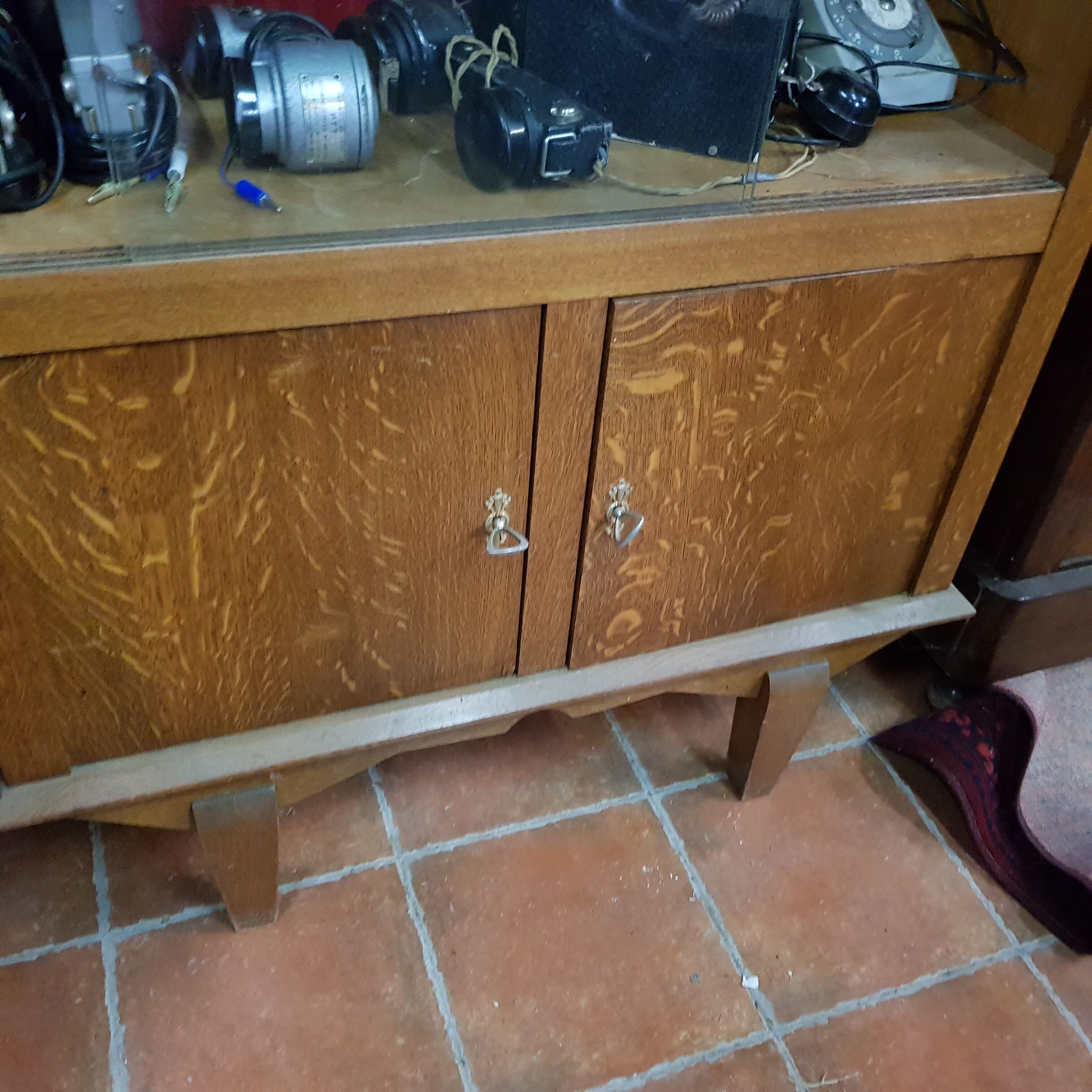 Vintage oak showcase