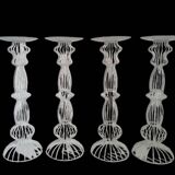 4 contemporary design wire candle holders