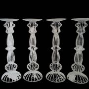 4 contemporary design wire candle holders