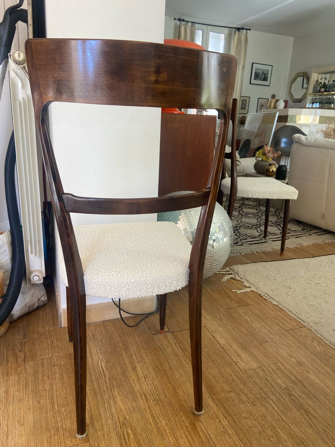 Series of 4 mahogany chairs 40s