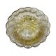 HP Leuchten Amber Flower Ceiling Lamp Pressed Glass Mid-Century Model 65282