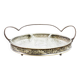 Art Deco silver metal tray with 4 ramekins