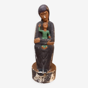 Statue Vierge noire vintage