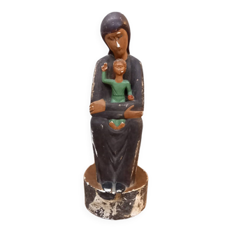 Statue Vierge noire vintage