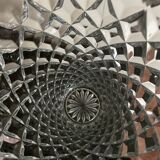 Chiseled crystal vase