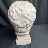 Antique Hermes head sculpture, patinated plaster, mid-20th century