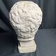 Antique Hermes head sculpture, patinated plaster, mid-20th century