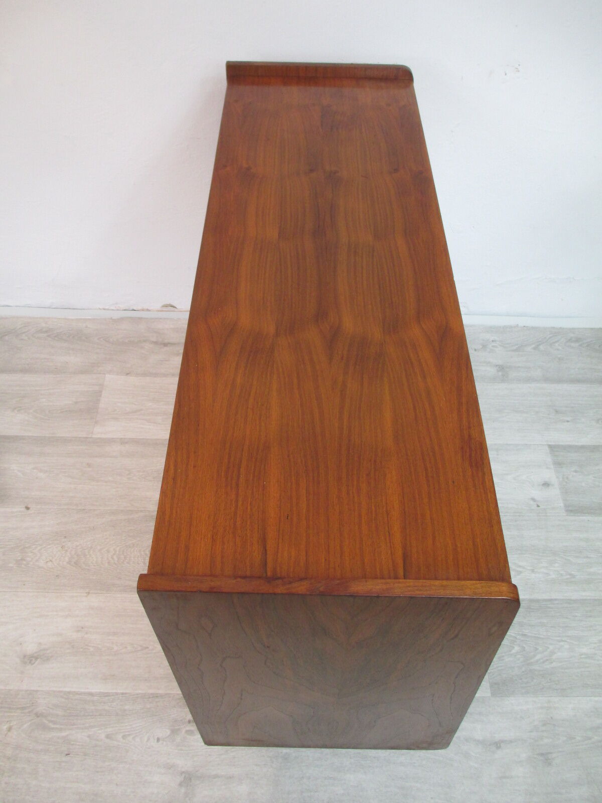 German walnut veneer shoe cabinet, 1960boi