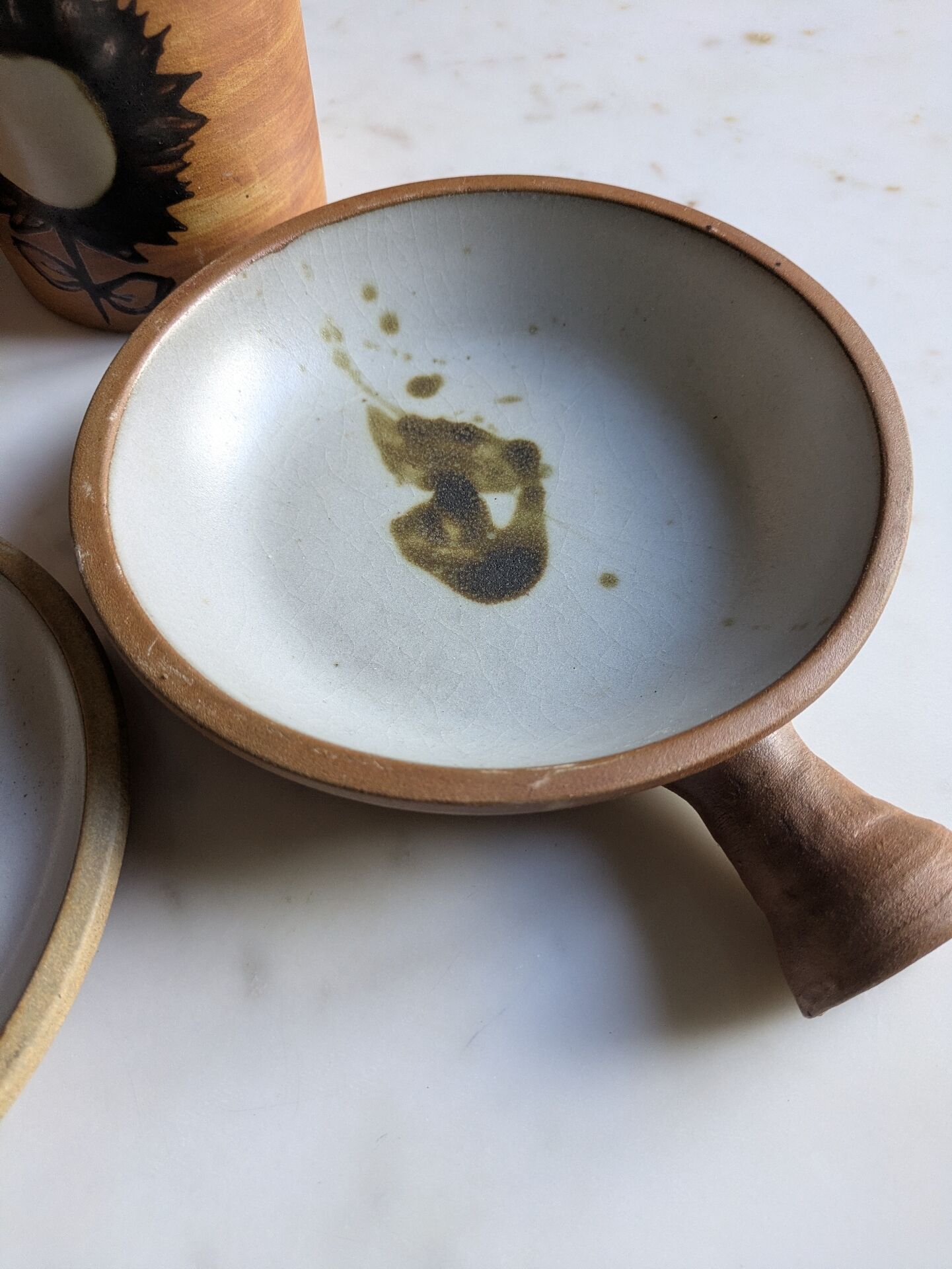 Rare stoneware ensemble "La Colombe" 60'