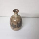 Glazed ceramic vase - Signed pictogram (Signature to be identified)