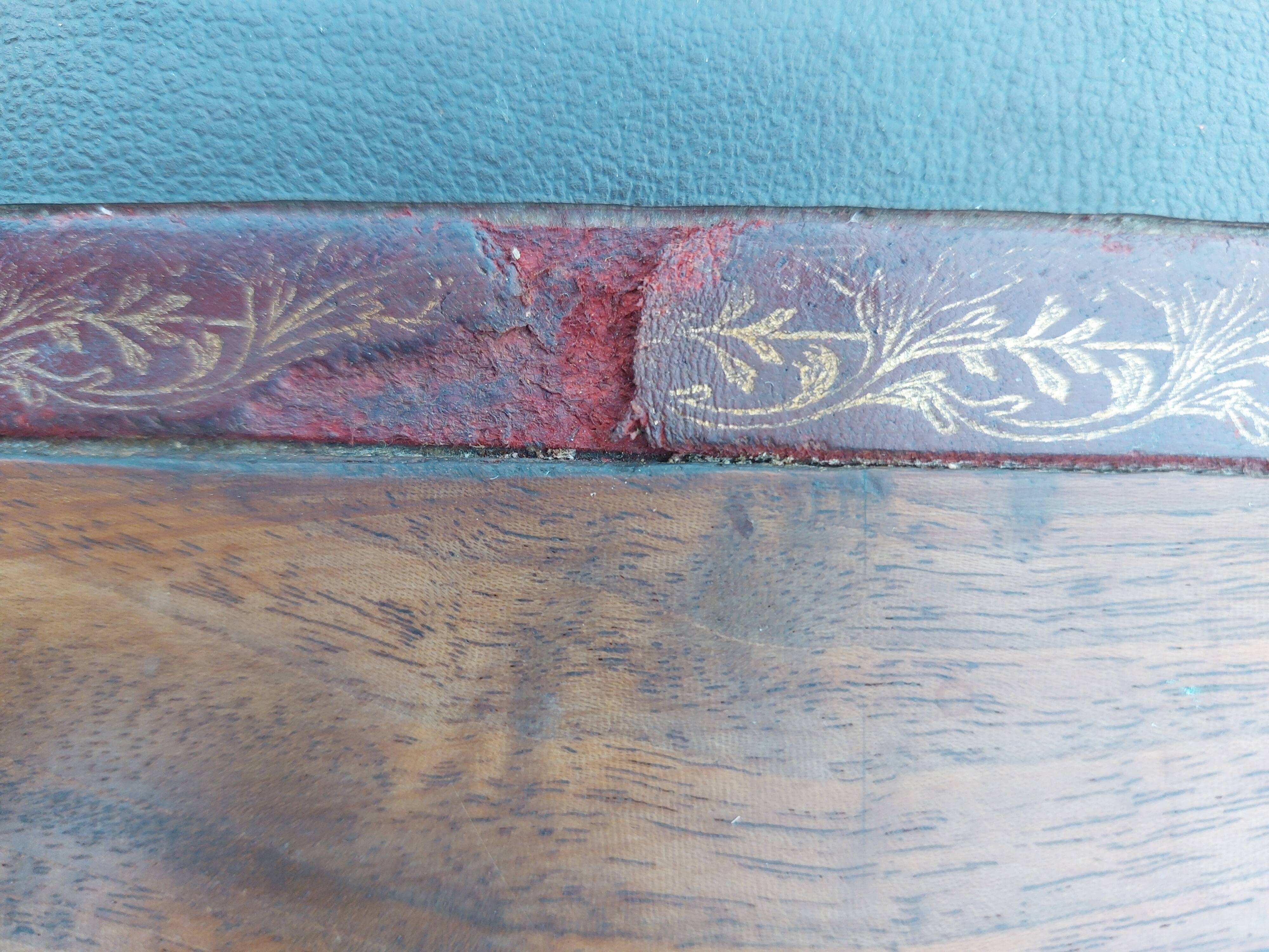 desk, leather top