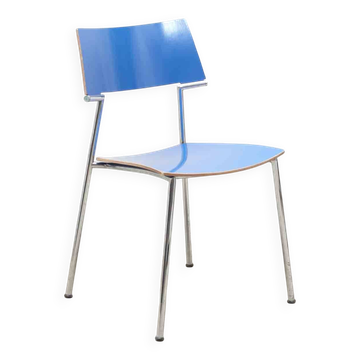Chaise Gijs Van der Sluis bleue