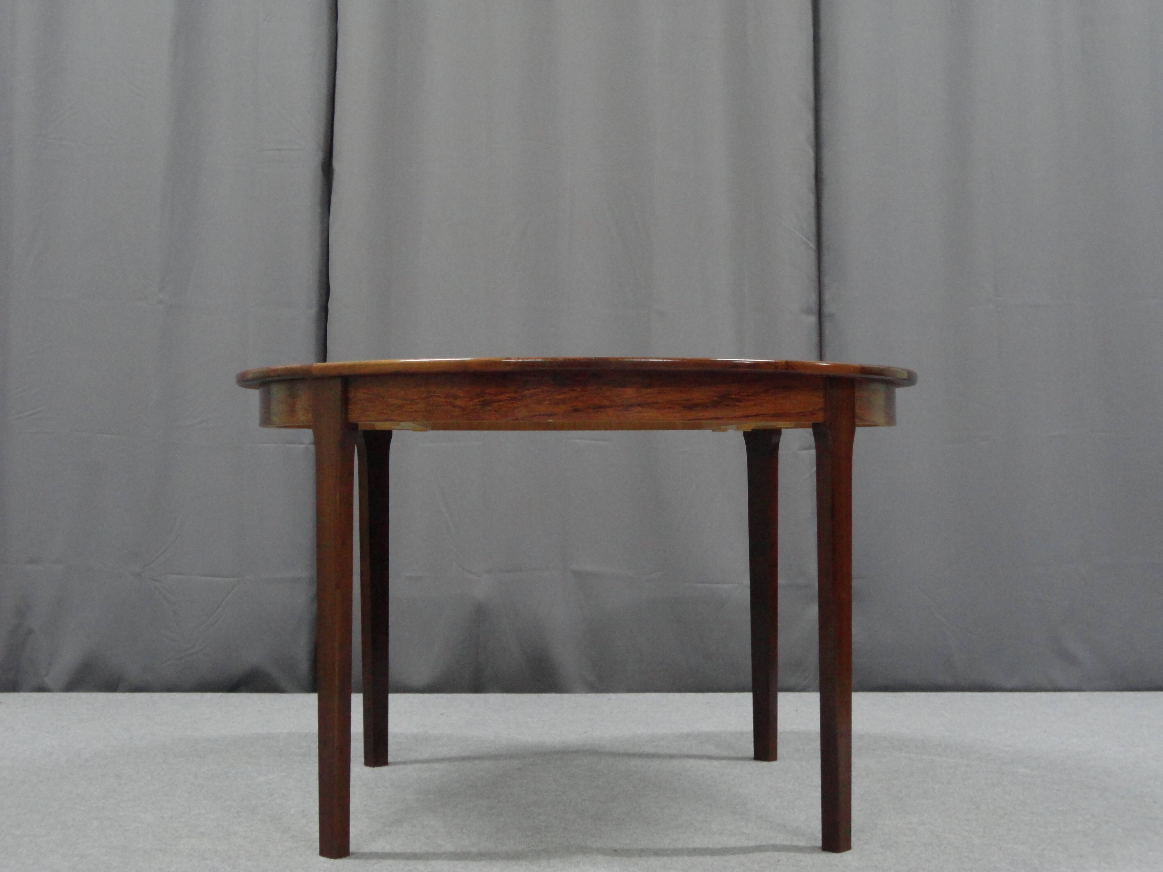 Scandinavian rosewood extendable table 1960s