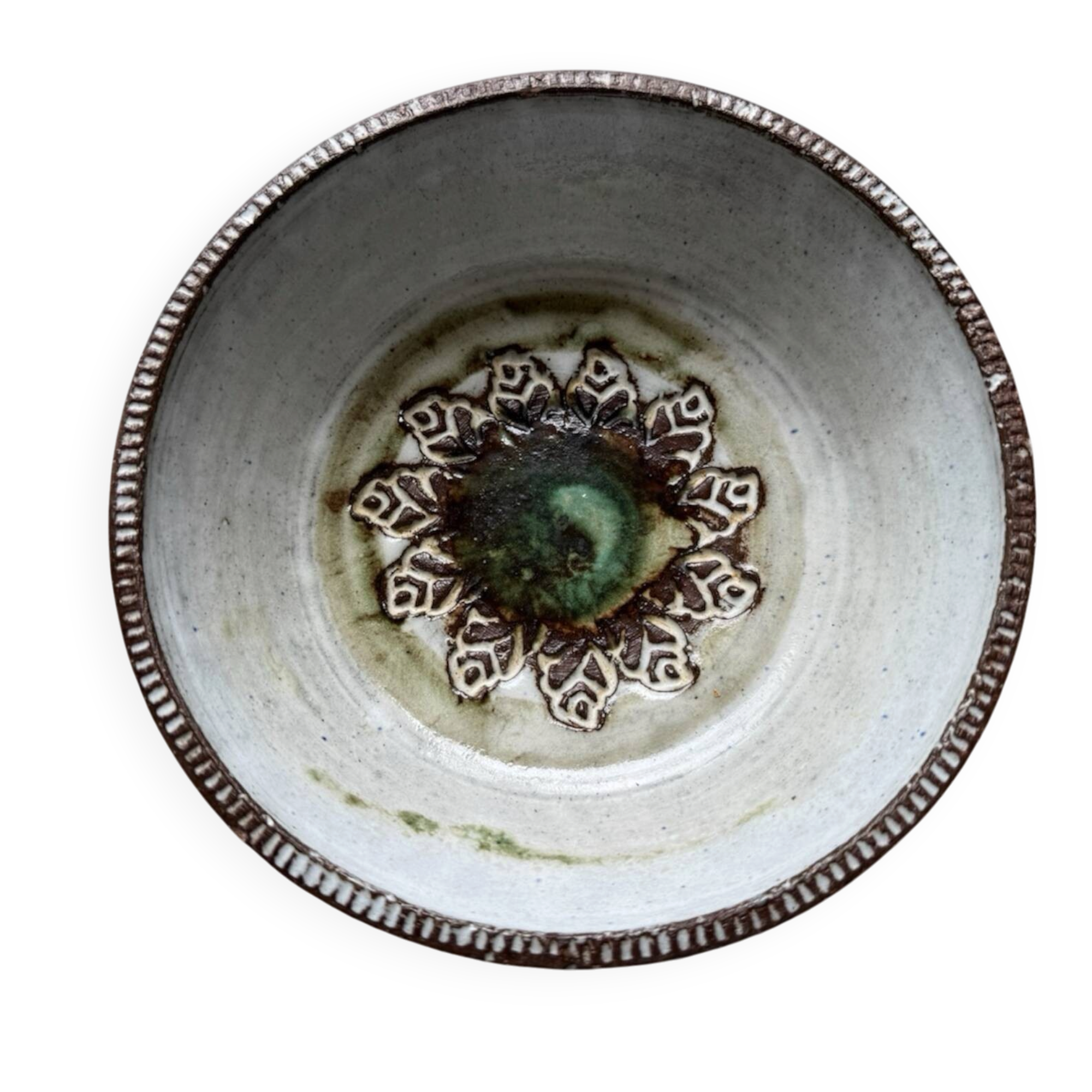 Ceramic bowl signed Albert THIRY - Vallauris 1950s
